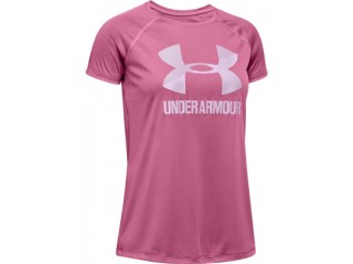 Dívčí triko Under Armour Big Logo Tee Solid SS růžové