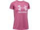 Dívčí triko Under Armour Big Logo Tee Solid SS růžové